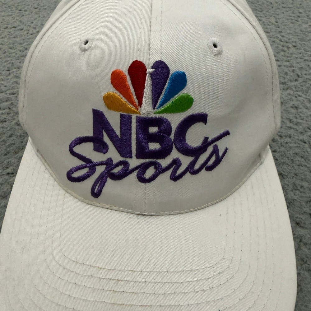 Vintage NBC Sports Snapback Hat Sports Specialties White Green Underbrim Mens - Picture 2 of 8